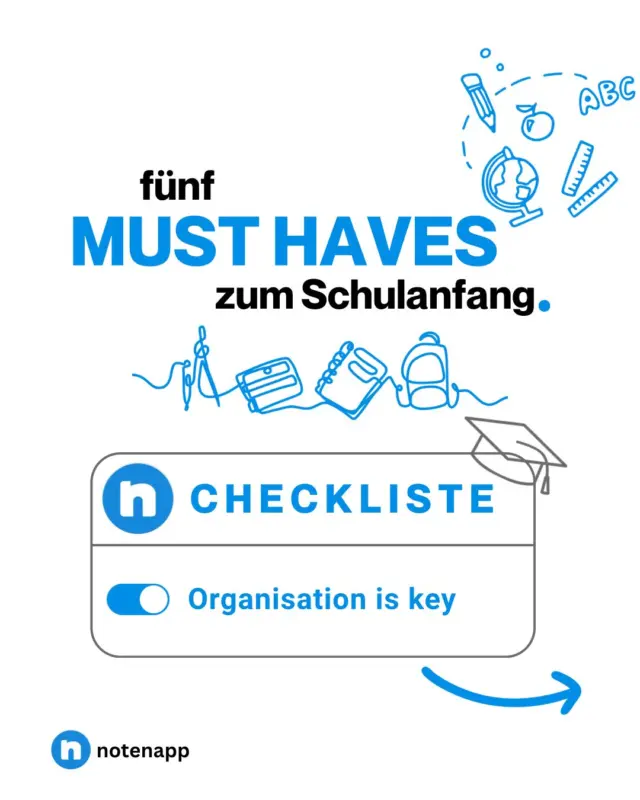 🚀🏫 Du willst im neuen Schuljahr so richtig durchstarten? Dafür fünf MUST HAVES für den Schulanfang. Was darf für dich im neuen Schuljahr nicht fehlen?

#notenapp #schule #lifehacks #schulstart #schüler #schultipps